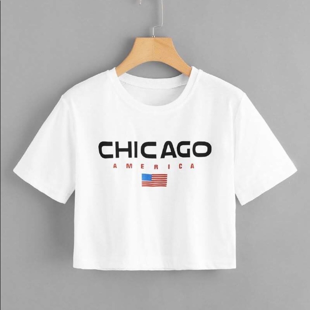 Chicago America white tee